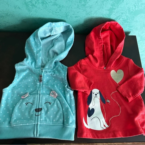 ⭐️ Carters hoodie and vest bundle 3‎ mo - Picture 1 of 6